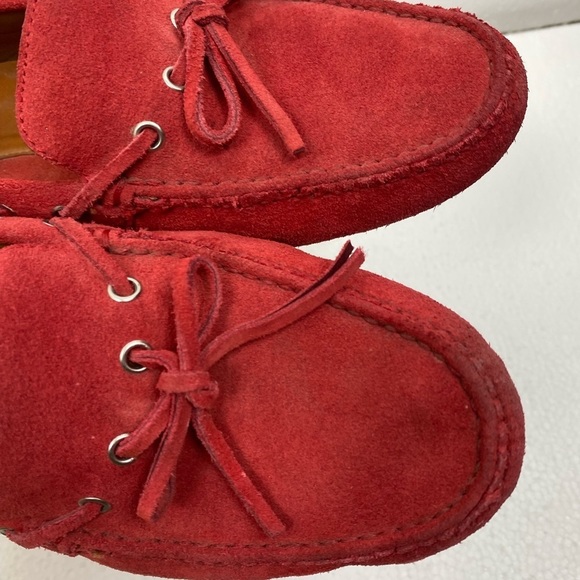 Wayne Flex Red‎ Leather Suede Loafers Flat Driving Great LTE Shoes women’s 7.5 - Picture 8 of 12